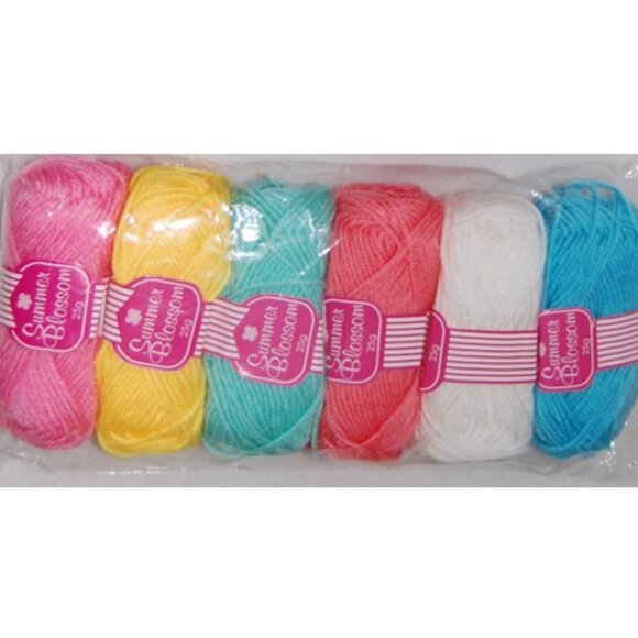 Summer Blossom Other - Pack of 6, Summer Blossom Baby Yarn, 25 g per Skein